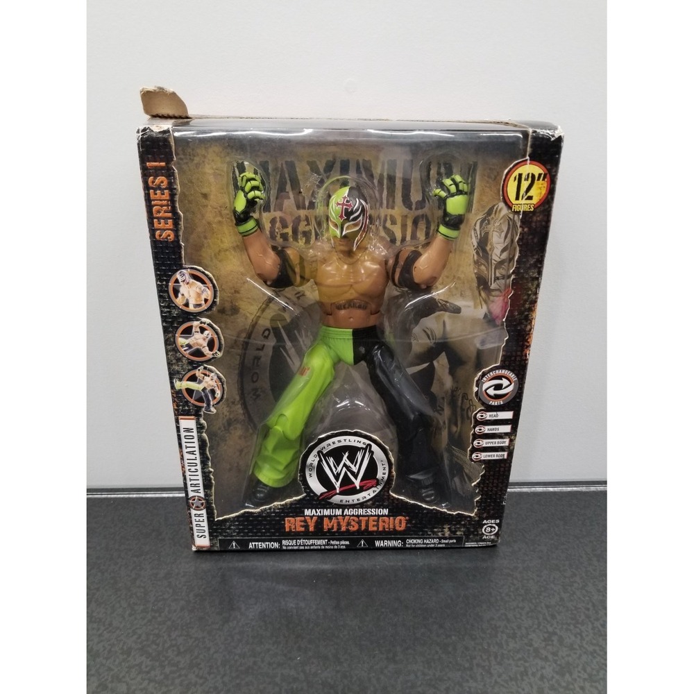 Rey Mysterio 12"Action Figure Jakks Pacific 2008 WWE Maximum Aggression Series 1